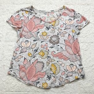LOFT Vintage Soft Pastel Floral T Shirt very cute
